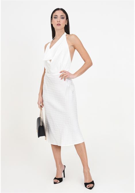 Women's white allover logo dress ELISABETTA FRANCHI | AB57241E2360